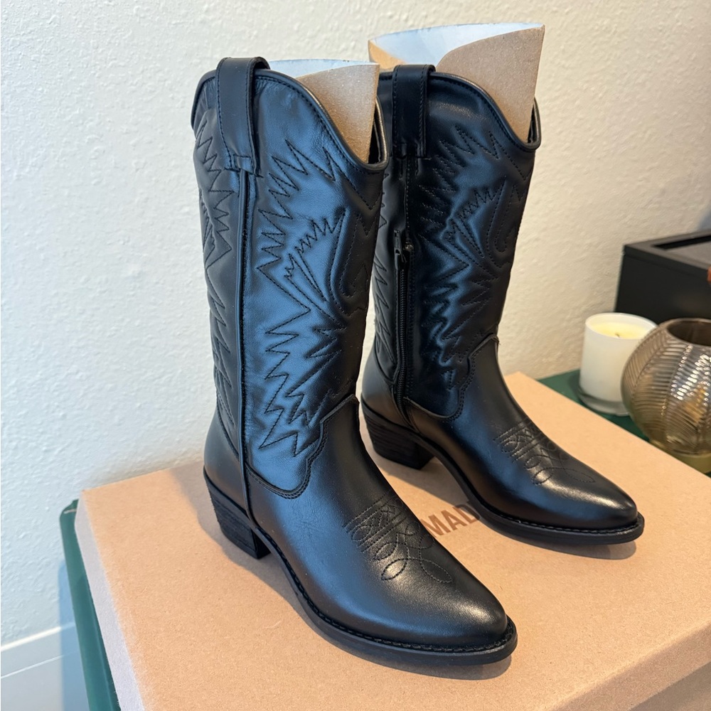 Hayward Black Leather Steve Madden